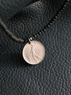 Urban Stoic Series | Iron Titan | Italian Vintage Coin & Matte Miyuki Necklace