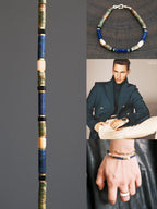 Urban Stoic Series | Silent Authority | Lapis Lazuli, Picasso Stone & Gold Bracelet