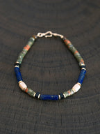 Urban Stoic Series | Silent Authority | Lapis Lazuli, Picasso Stone & Gold Bracelet