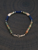 Urban Stoic Series | Silent Authority | Lapis Lazuli, Picasso Stone & Gold Bracelet