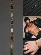 Urban Stoic Series | Silent Authority | Tiger Eye, Black Onyx & Gold Shell Bracelet