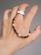 Urban Stoic Series | Silent Authority | Tiger Eye, Black Onyx & Gold Shell Bracelet