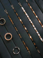 Urban Stoic Series | Silent Authority | Tiger Eye, Black Onyx & Gold Shell Bracelet
