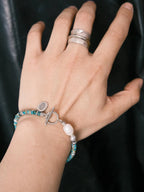 Identity Series | Flowing Youth | Turquoise, Pearl & Sterling Silver Bracelet