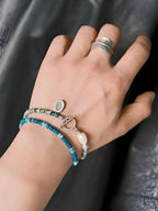 Identity Series | Flowing Youth | Turquoise, Pearl & Sterling Silver Bracelet