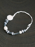 Urban Stoic Series | Dark Balance | Pearl, Onyx & Sterling Silver Bracelet