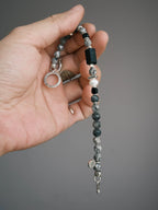 Urban Stoic Series | Grey Commander | Black Tourmaline, Pearl & Sterling Silver Bracelet