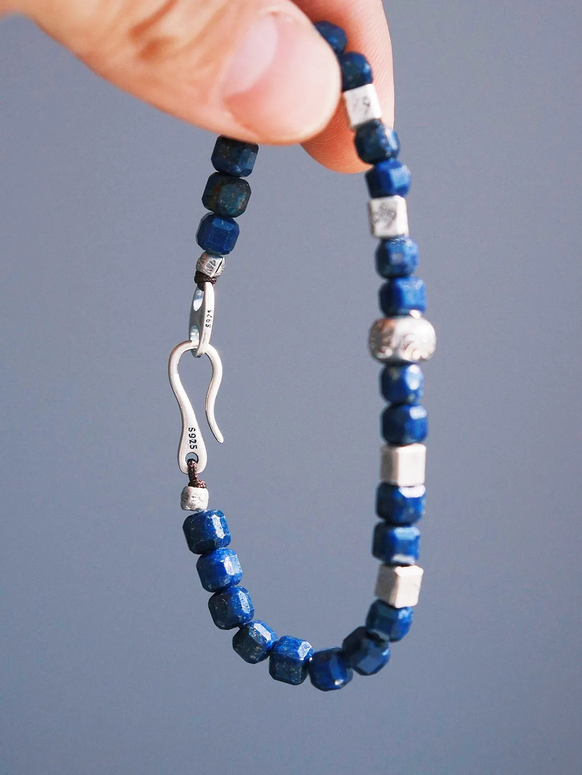Identity Series | Blue Boy | Lapis Lazuli & Sterling Silver Bracelet