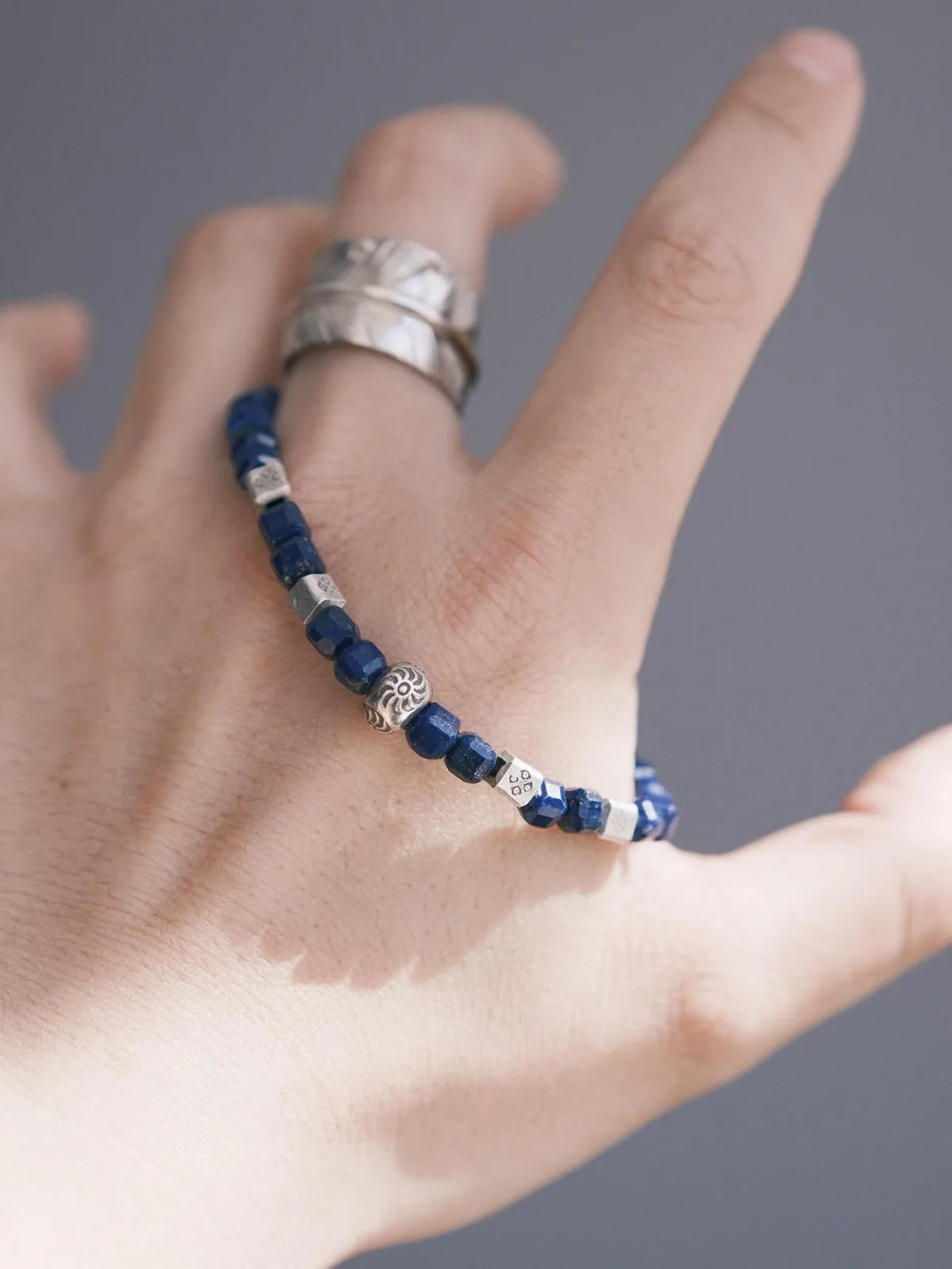 Identity Series | Blue Boy | Lapis Lazuli & Sterling Silver Bracelet