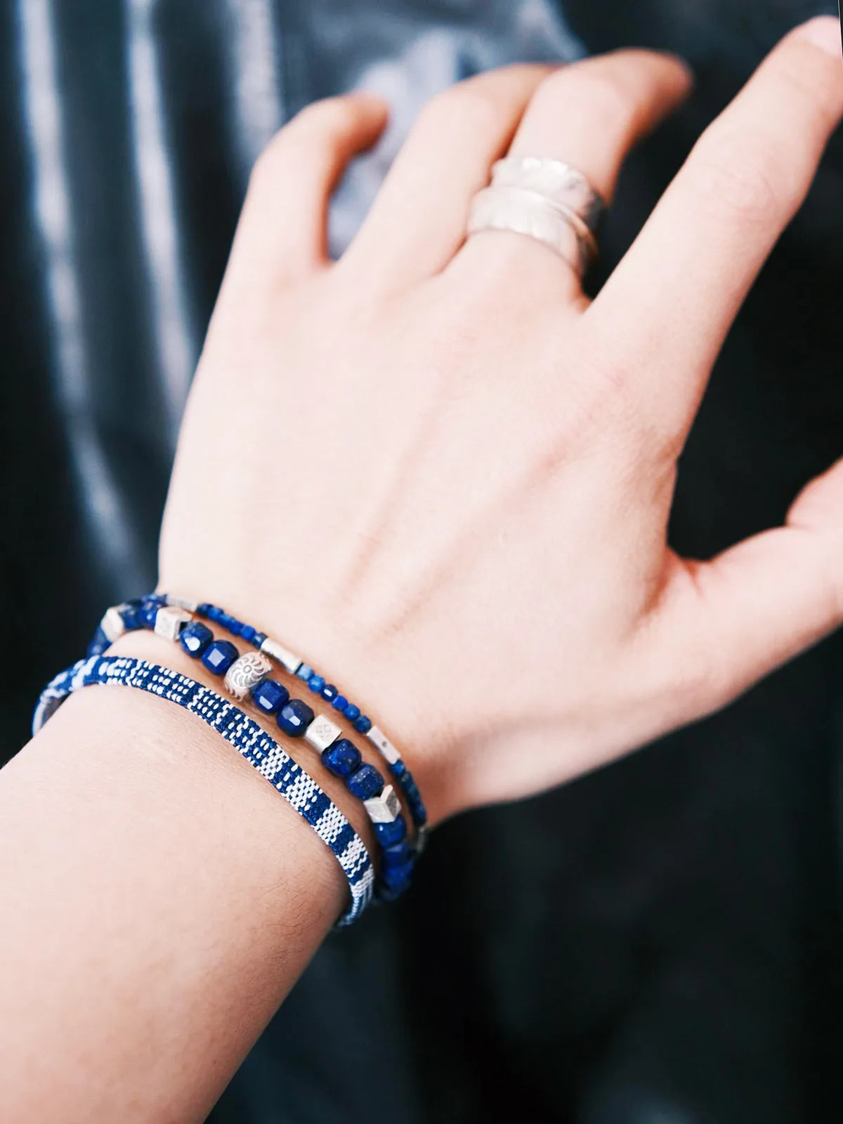 Identity Series | Blue Boy | Lapis Lazuli & Sterling Silver Bracelet