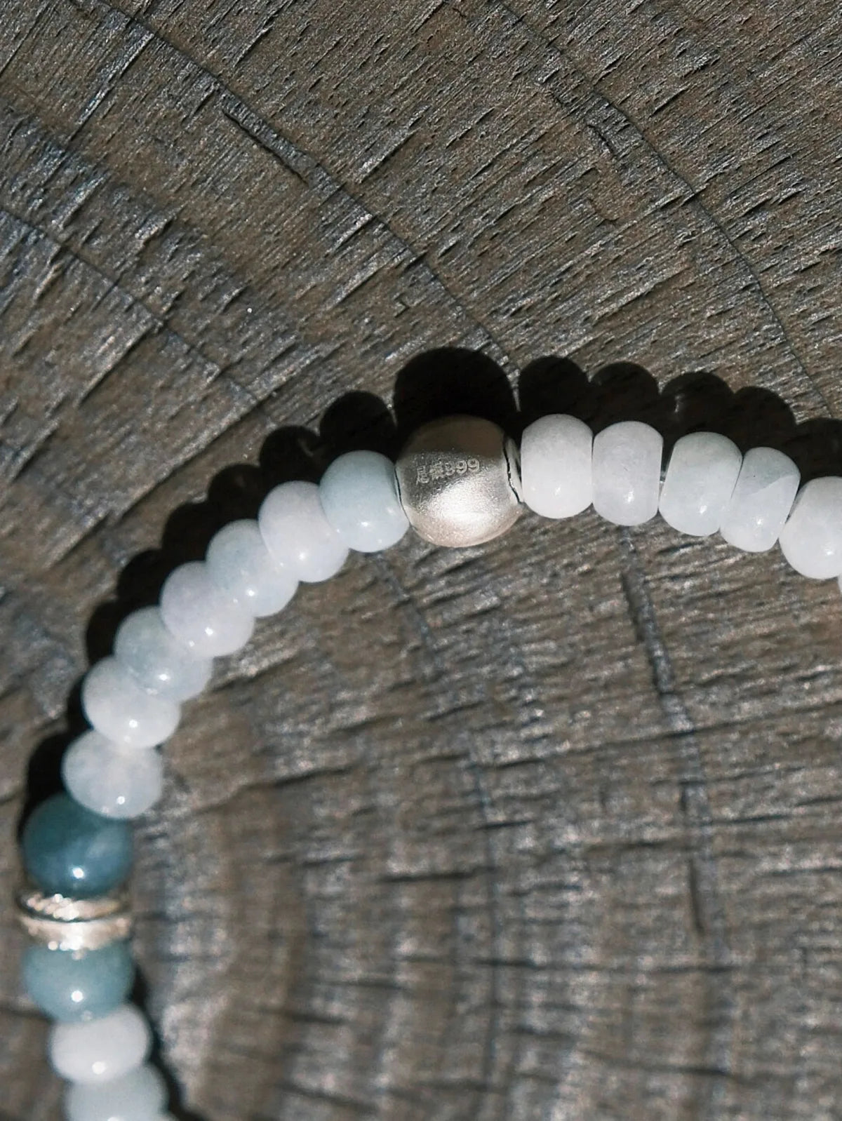 Identity Series | Blue Signal | Dual Jade & Sterling Silver Feather Bracelet