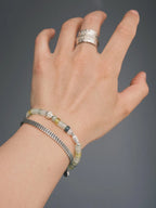 Mineral Soul Series | Silent Stone | Serpentine Jade & Sterling Silver Bracelet