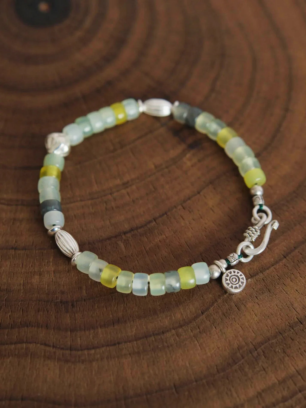 Mineral Soul Series | Silent Stone | Serpentine Jade & Sterling Silver Bracelet