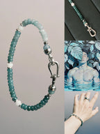 Mineral Soul Series | Ocean Bone | Blue Jade & Titanium Steel Bracelet
