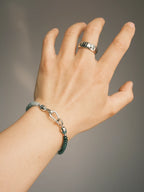 Mineral Soul Series | Ocean Bone | Blue Jade & Titanium Steel Bracelet