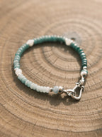 Mineral Soul Series | Ocean Bone | Blue Jade & Titanium Steel Bracelet