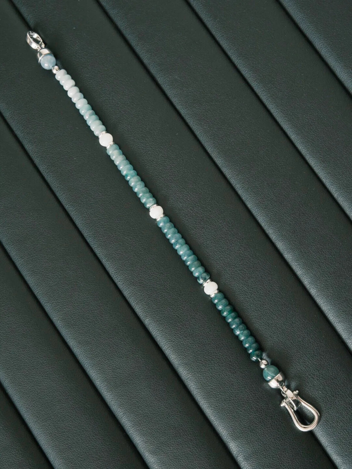 Mineral Soul Series | Ocean Bone | Blue Jade & Titanium Steel Bracelet