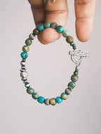 Mineral Soul Series | Ocean Bone | Turquoise & Sterling Silver Bracelet