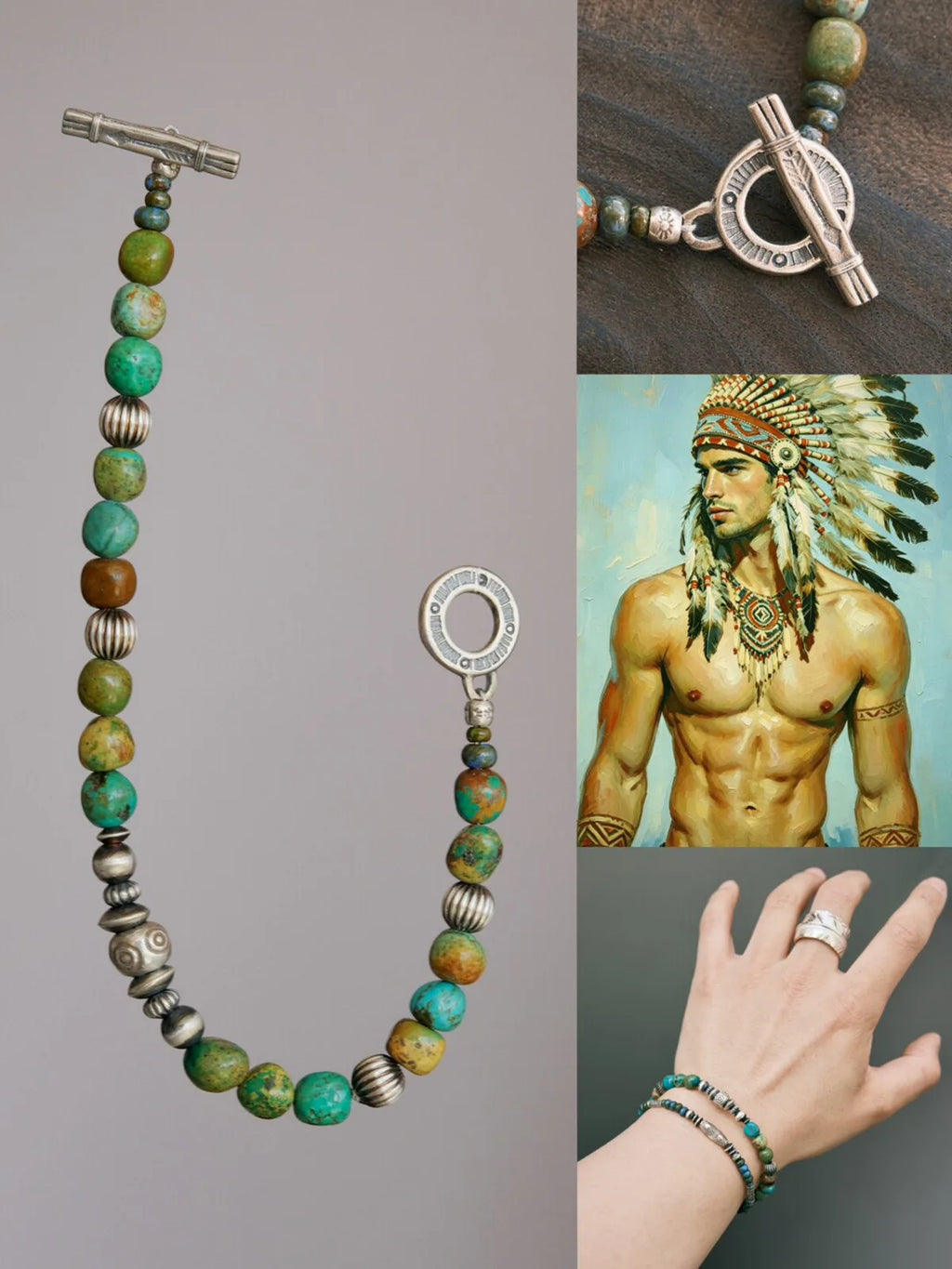 Mineral Soul Series | Ocean Bone | Turquoise & Sterling Silver Bracelet