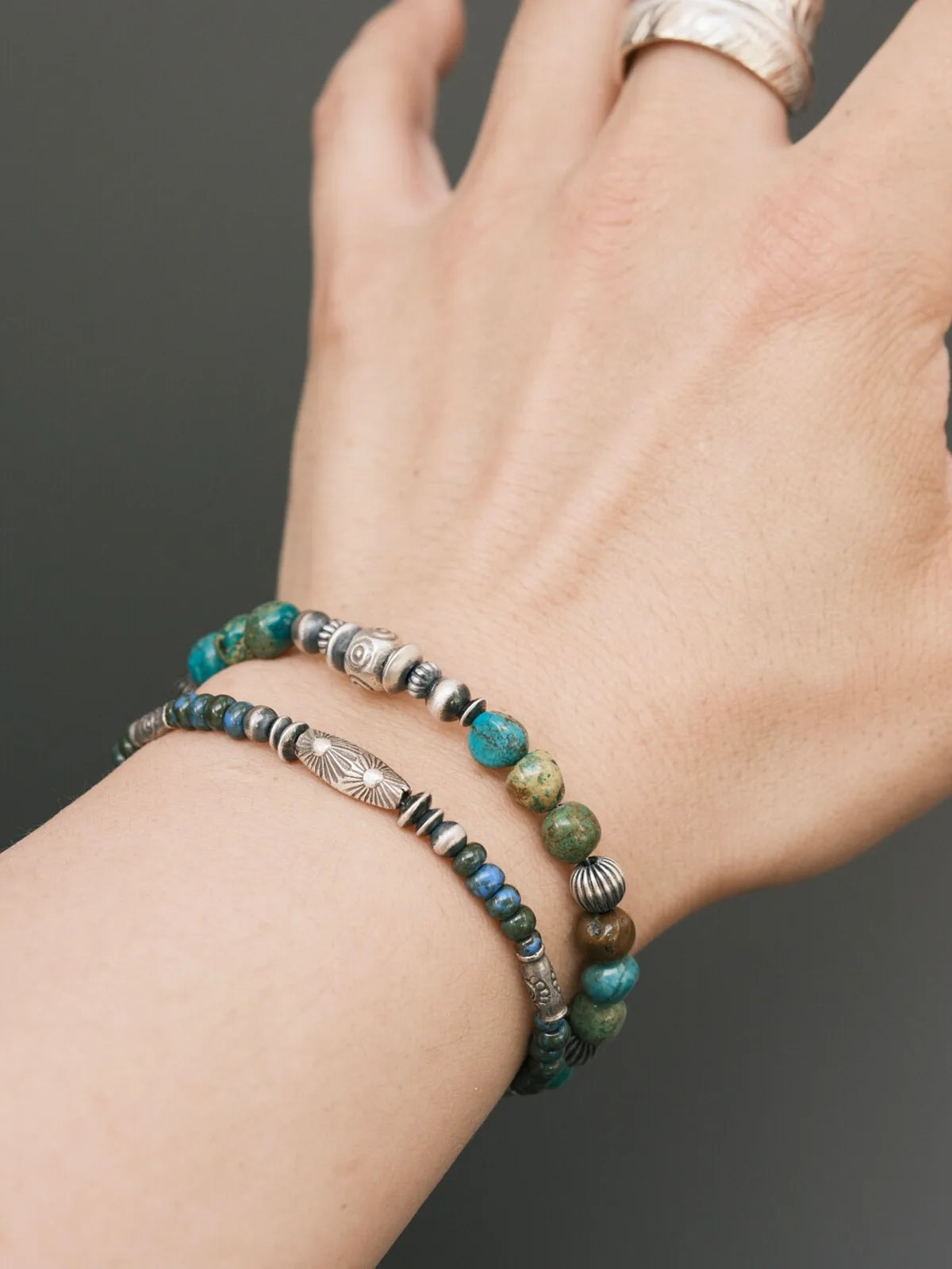 Mineral Soul Series | Ocean Bone | Turquoise & Sterling Silver Bracelet