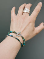 Mineral Soul Series | Ocean Bone | Turquoise & Sterling Silver Bracelet