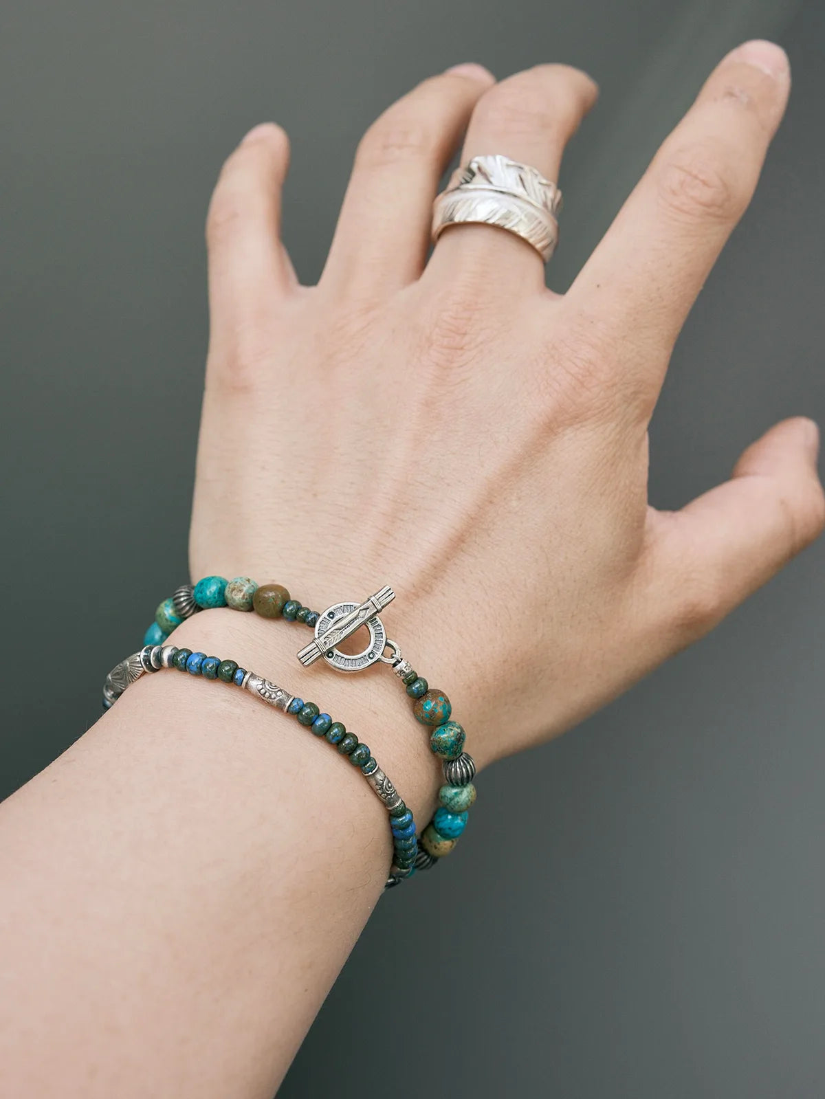 Mineral Soul Series | Ocean Bone | Turquoise & Sterling Silver Bracelet