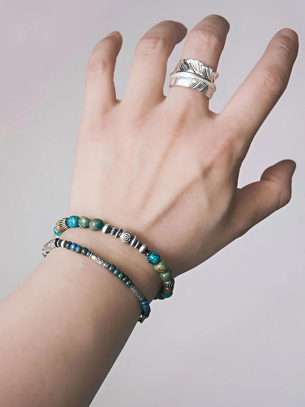 Mineral Soul Series | Ocean Bone | Turquoise & Sterling Silver Bracelet