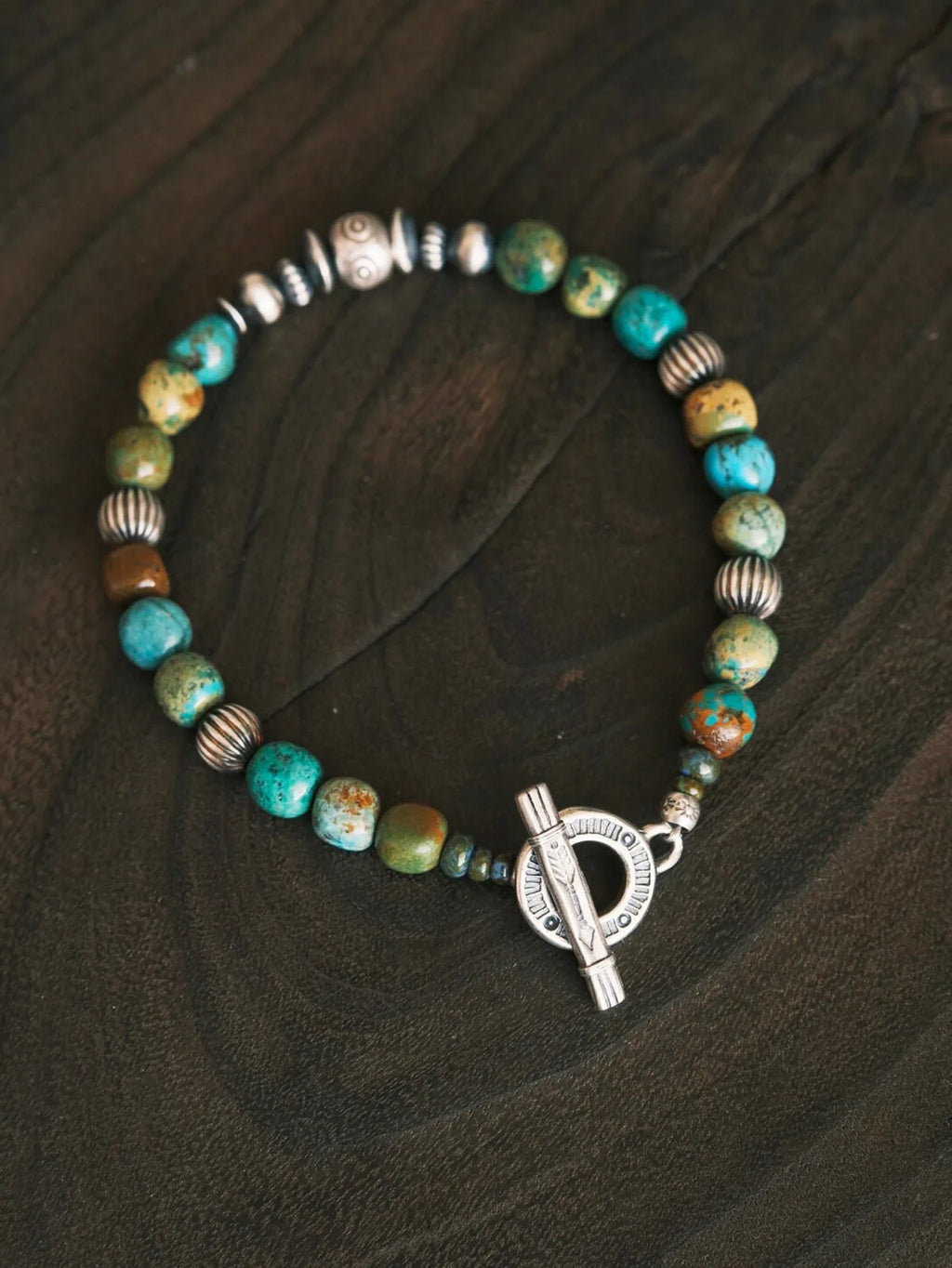 Mineral Soul Series | Ocean Bone | Turquoise & Sterling Silver Bracelet