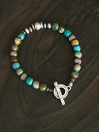 Mineral Soul Series | Ocean Bone | Turquoise & Sterling Silver Bracelet