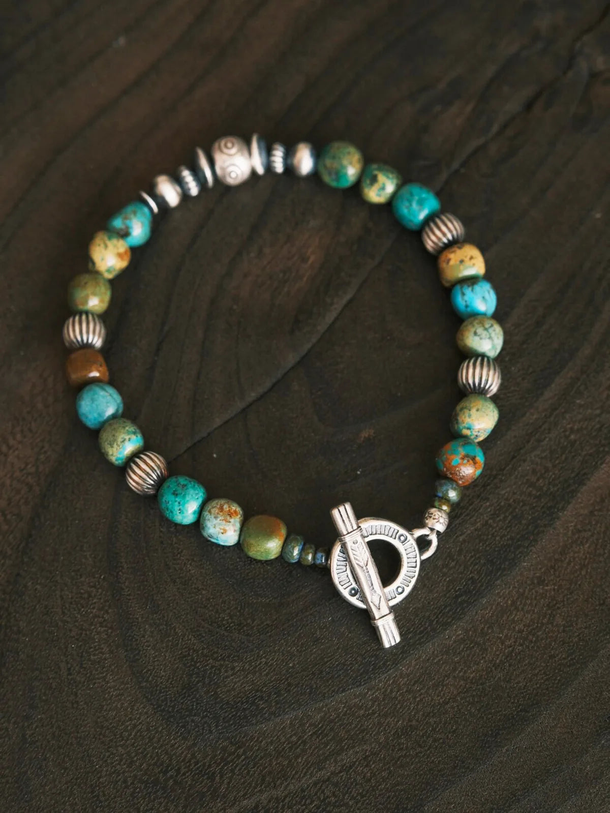 Mineral Soul Series | Ocean Bone | Turquoise & Sterling Silver Bracelet