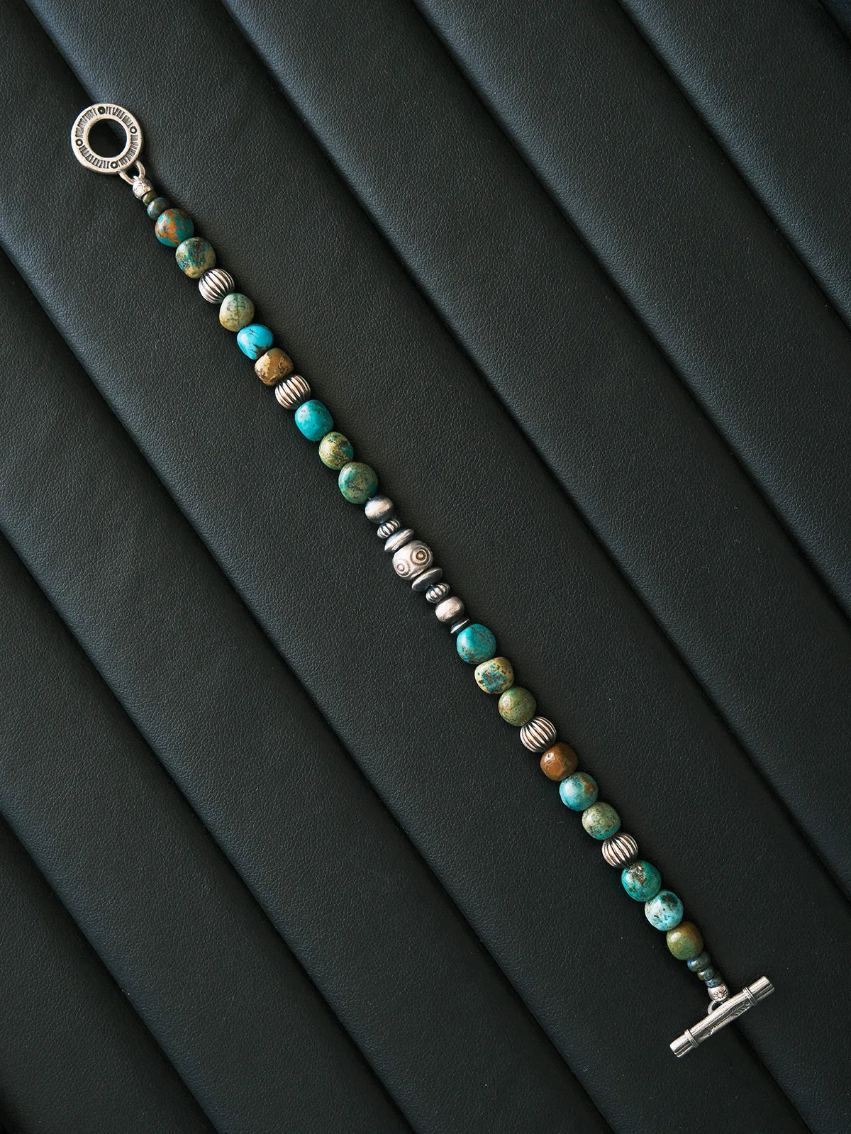 Mineral Soul Series | Ocean Bone | Turquoise & Sterling Silver Bracelet
