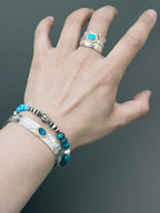 Mineral Soul Series | Ocean Bone | Turquoise, Pearl & Sterling Silver Bracelet