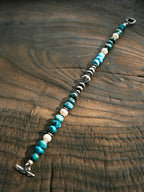 Mineral Soul Series | Ocean Bone | Turquoise, Pearl & Sterling Silver Bracelet