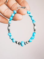 Mineral Soul Series | Ocean Bone | Raw Turquoise & Sterling Silver Bracelet