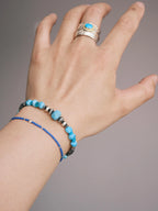 Mineral Soul Series | Ocean Bone | Raw Turquoise & Sterling Silver Bracelet