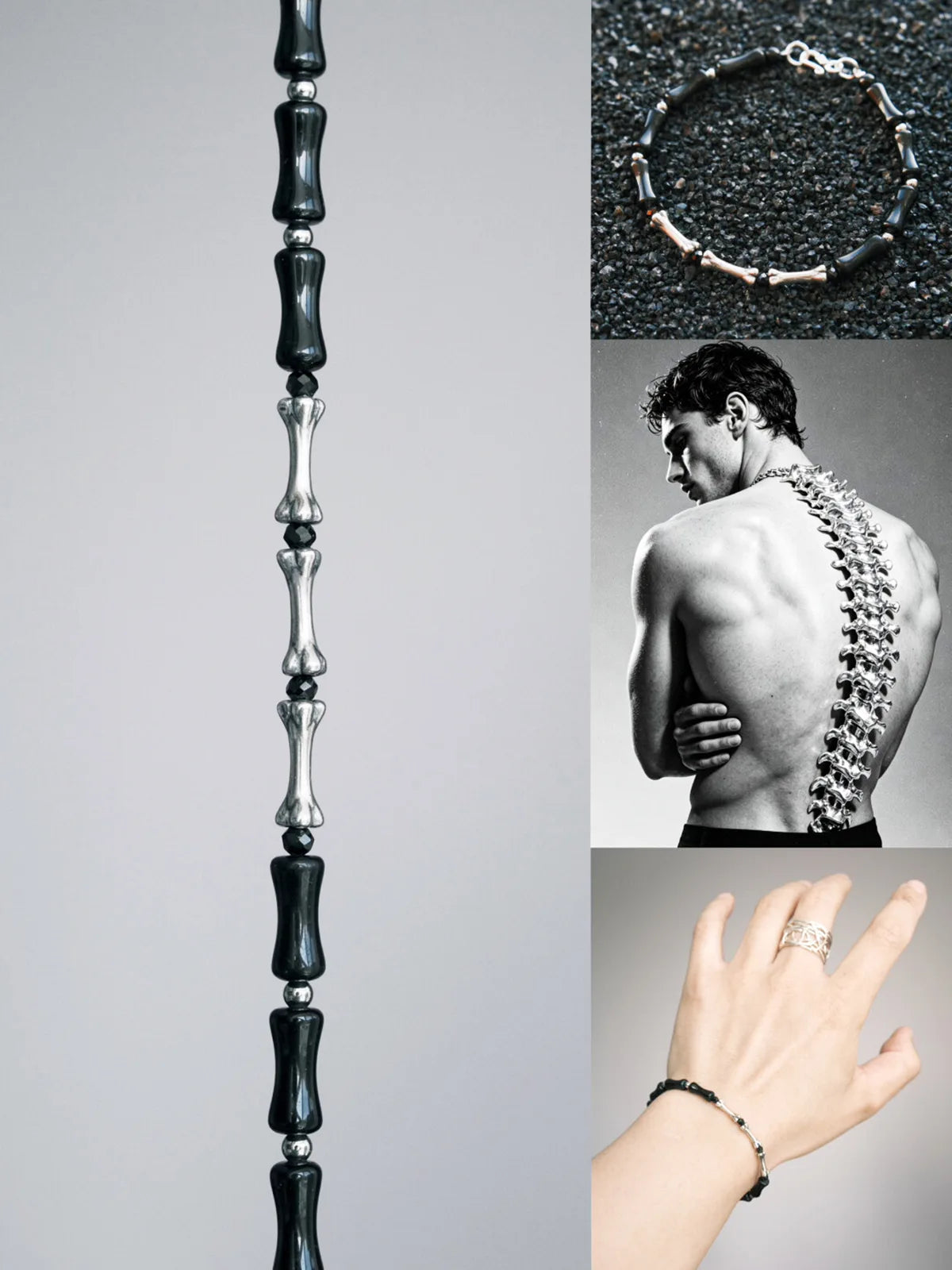 Urban Stoic Series | Silent Authority | Black Onyx & Sterling Silver Bracelet