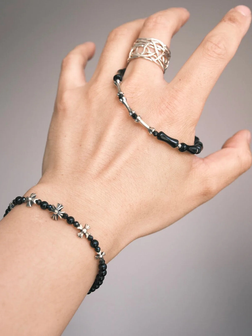 Urban Stoic Series | Silent Authority | Black Onyx & Sterling Silver Bracelet