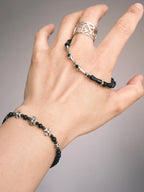Urban Stoic Series | Silent Authority | Black Onyx & Sterling Silver Bracelet