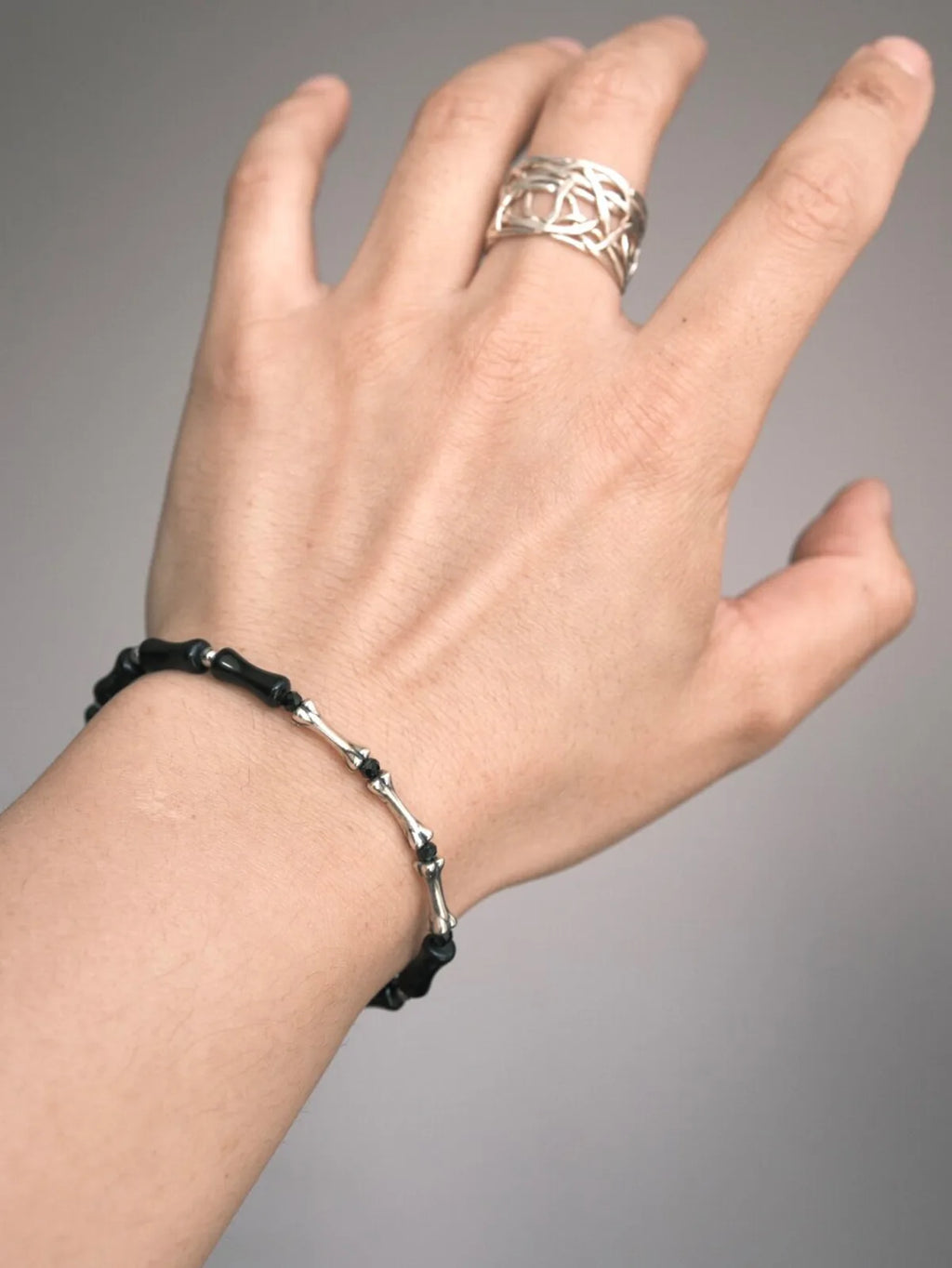 Urban Stoic Series | Silent Authority | Black Onyx & Sterling Silver Bracelet