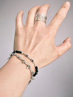 Urban Stoic Series | Silent Authority | Black Onyx & Sterling Silver Bracelet