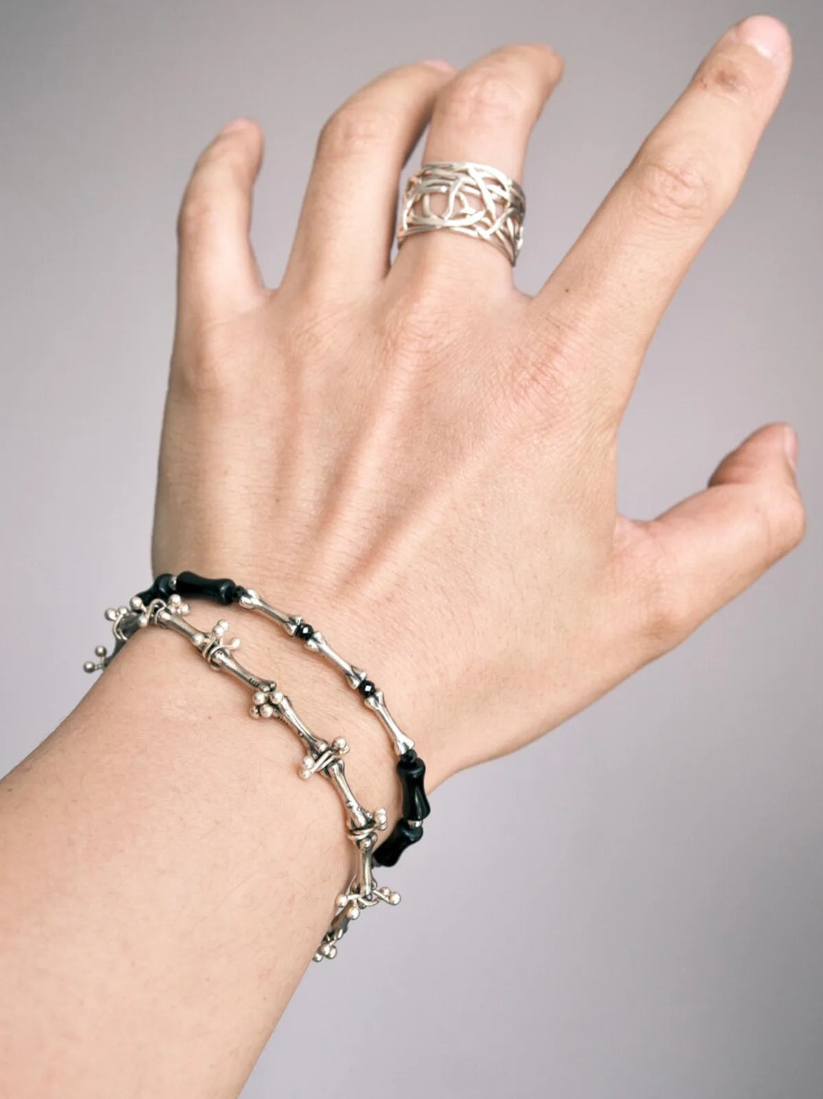 Urban Stoic Series | Silent Authority | Black Onyx & Sterling Silver Bracelet