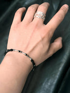 Urban Stoic Series | Silent Authority | Black Onyx & Sterling Silver Bracelet
