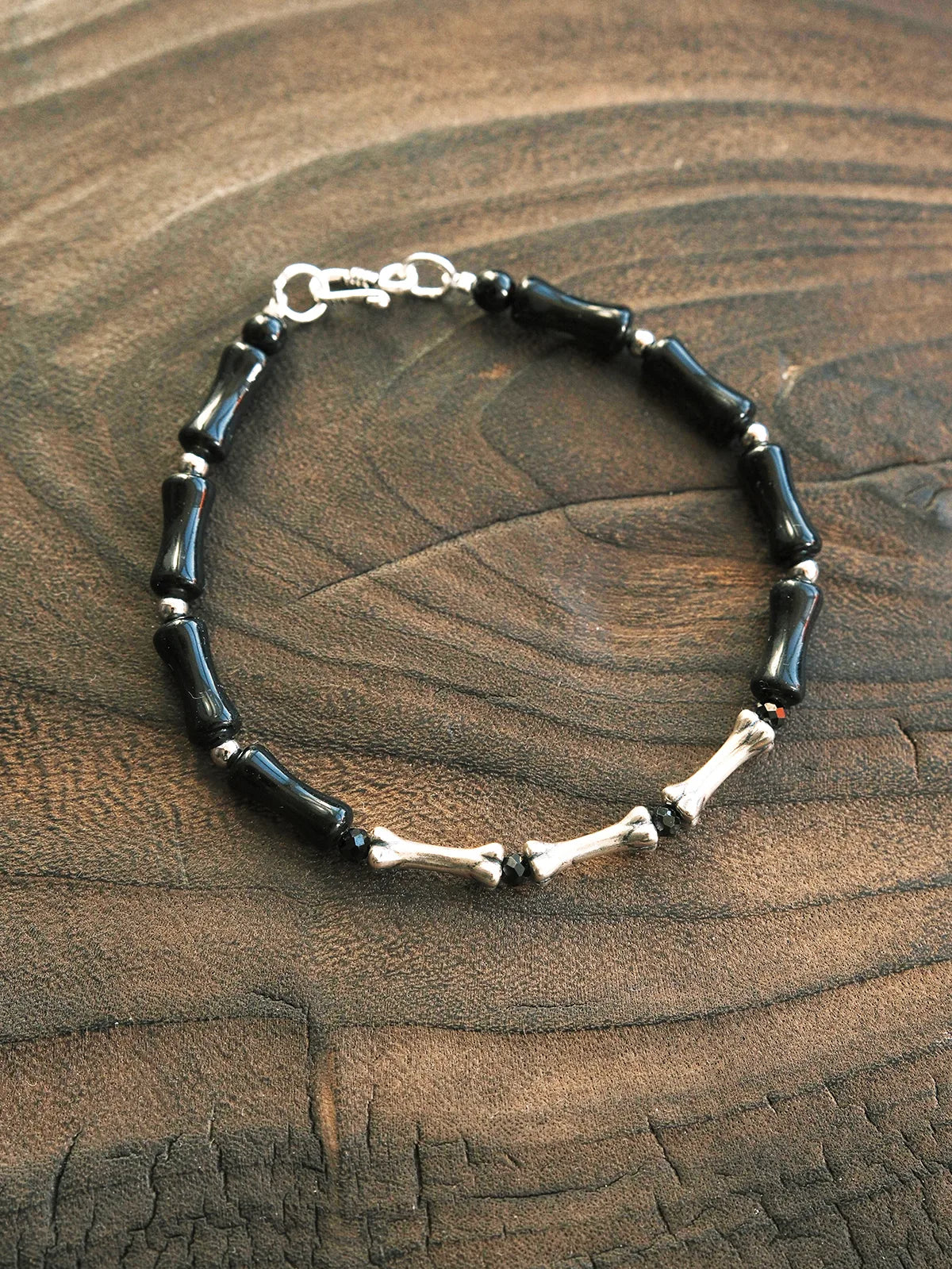 Urban Stoic Series | Silent Authority | Black Onyx & Sterling Silver Bracelet