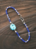 Identity Series | Blue Boy | Turquoise, Sterling Silver & Japanese Colored Glaze Bracelet