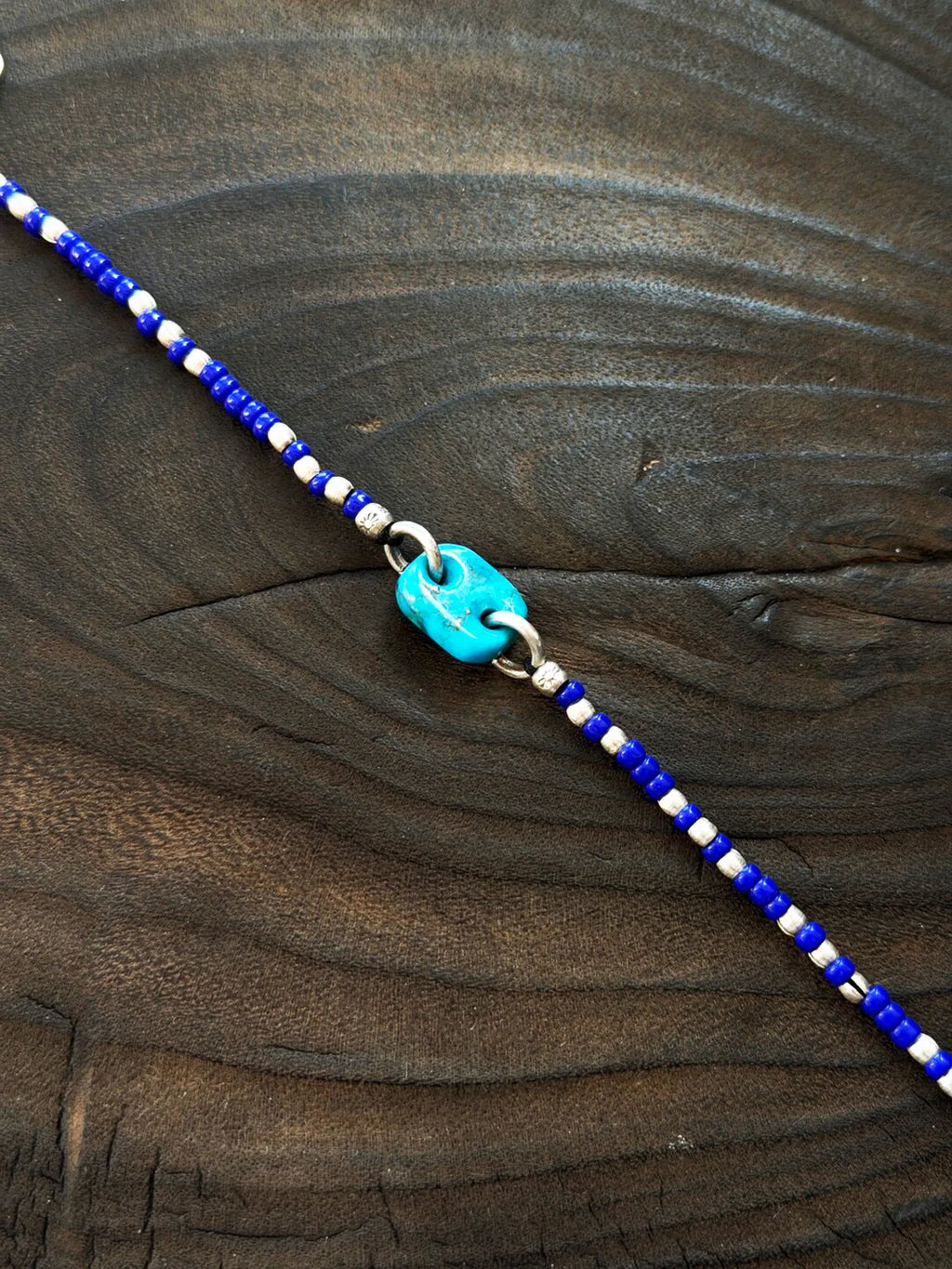 Identity Series | Blue Boy | Turquoise, Sterling Silver & Japanese Colored Glaze Bracelet