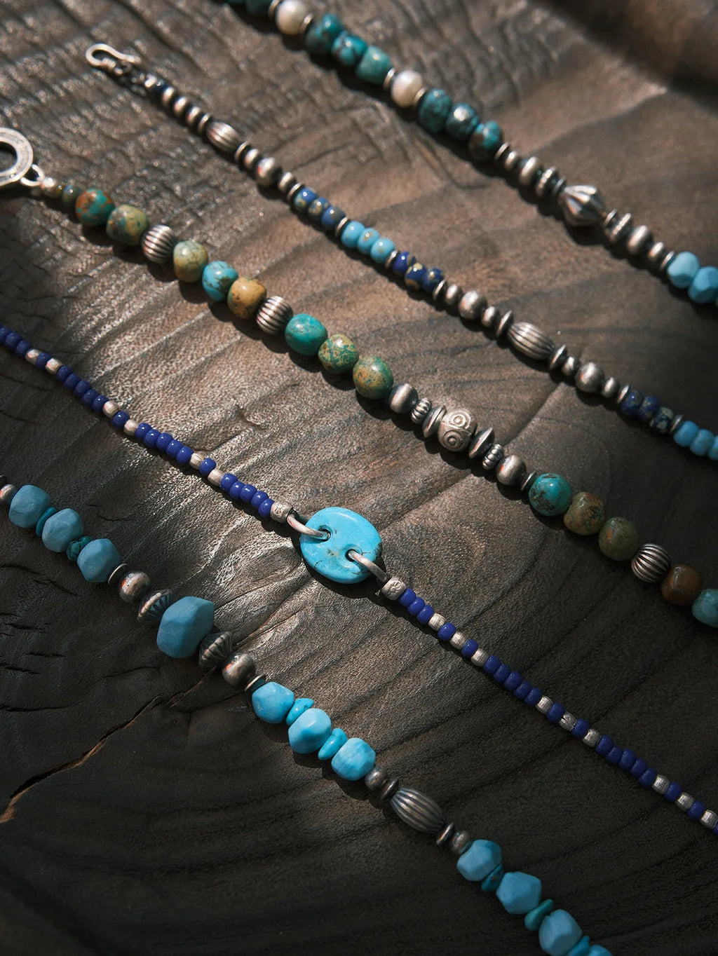 Identity Series | Blue Boy | Turquoise, Sterling Silver & Japanese Colored Glaze Bracelet