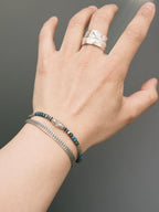 Identity Series | Ocean Bone | Japanese Colored Glaze & Sterling Silver Bracelet