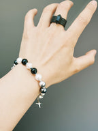 The Stellar Thorn | Original Shell Pearl & Titanium Steel Bracelet for Men - Urban Stoic Aesthetic