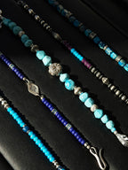 Mineral Soul Series | Blue Boy | Turquoise, Miyuki Glaze & Sterling Silver Feather Bracelet
