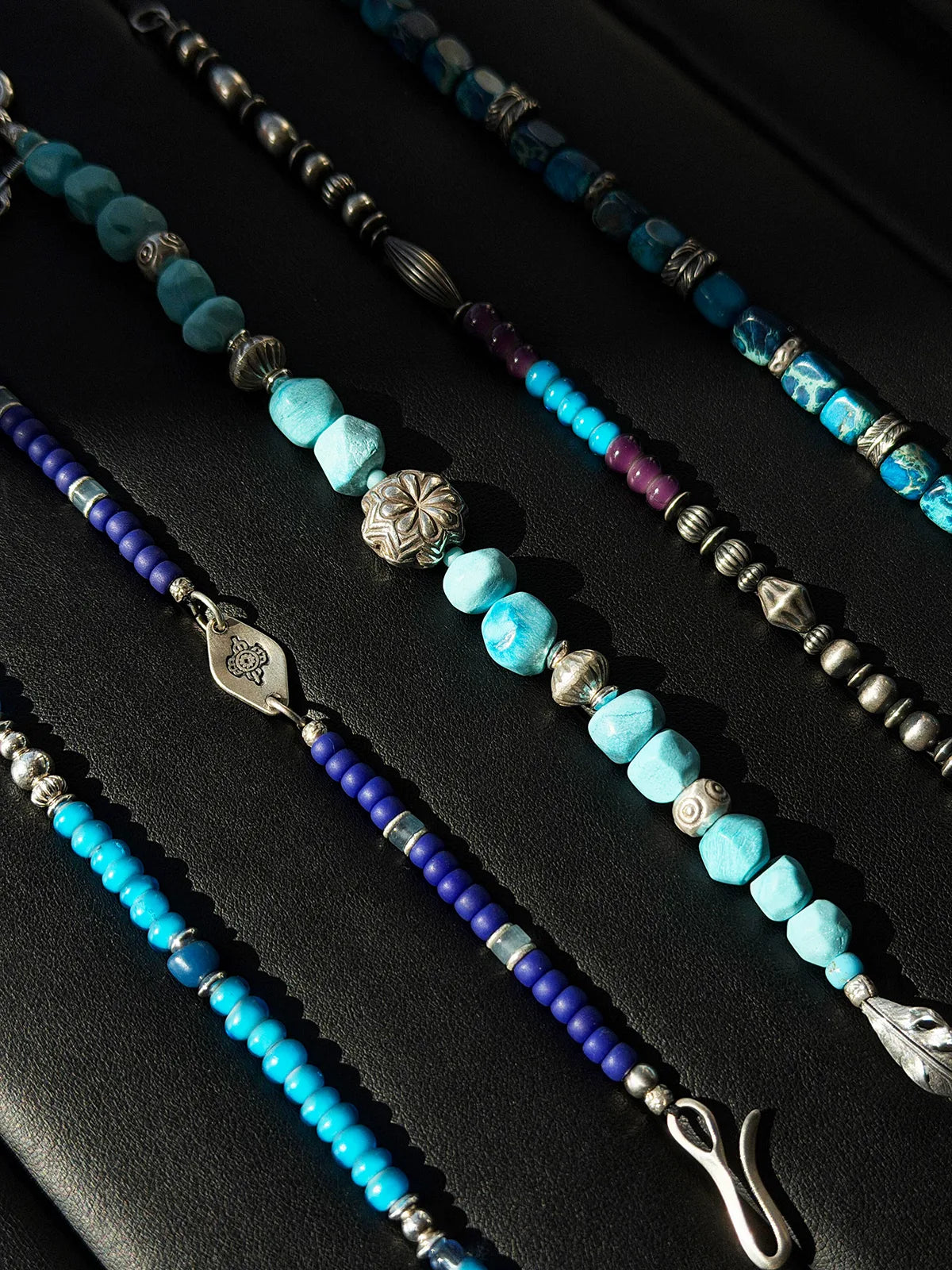 Mineral Soul Series | Blue Boy | Turquoise, Miyuki Glaze & Sterling Silver Feather Bracelet